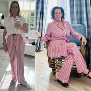 Monica by Monica Mahoney Bridget Striped Pants Medium